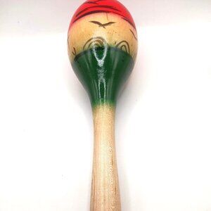 Maraca Vintage Mexican Percussion Wood Instrument Hand Rumba Shaker
